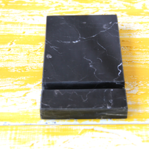 Mermer Telefon Standı Siyah Az Damarlı Dekoratif Ürün
