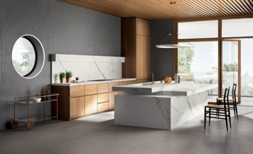 Calacatta White Fondovalle Porselen Tezgah Uygulaması (PTU-095)