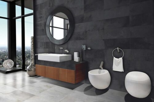 Cava Antracite Porselen Banyo Uygulama(PB-017)