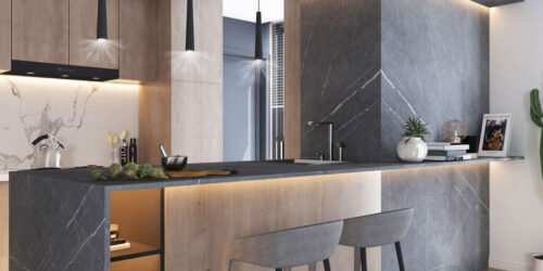 Pietra Grey Marmicera Porselen Tezgah Uygulaması (PTU-0103)