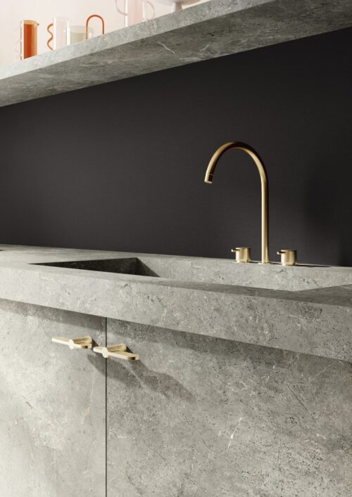 Palladium Grey Sapienstone Porselen Tezgah Uygulaması (PTU-072)