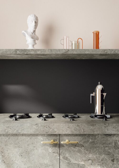Palladium Grey Sapienstone Porselen Tezgah Uygulaması (PTU-072)