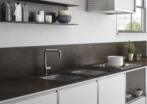 Urban Antracite Sapienstone Porselen Tezgah Uygulaması (PTU-082)