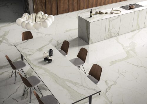 Calacatta Sapienstone Porselen Tezgah Uygulaması (PTU-061)