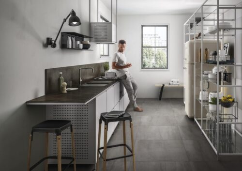 Urban Antracite Sapienstone Porselen Tezgah Uygulaması (PTU-082)