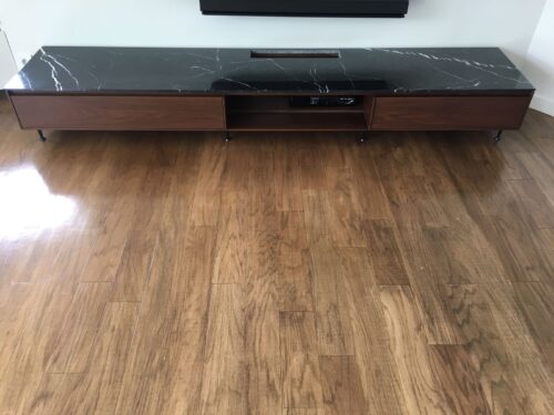 Kayla Alexander Black Mermer Tv Sehpası(TVS-019)